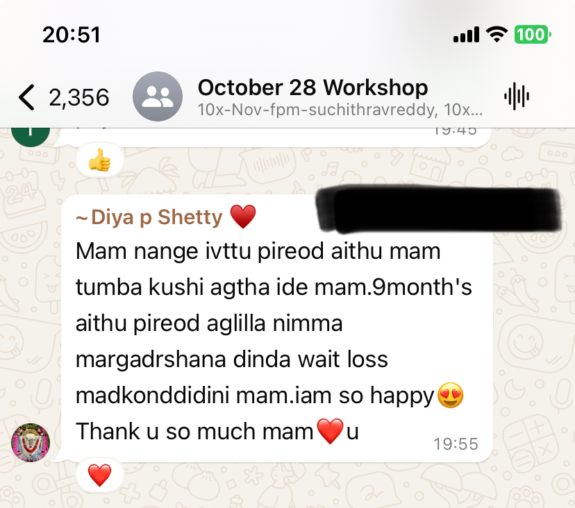 Testimonial from Diya P Shetty